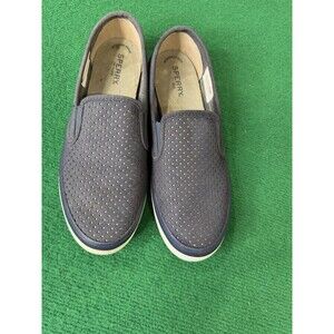 Sperry Top Sider Slip On Boat Shoe Casual Womens 9,5Navy Blue loafer memory foam